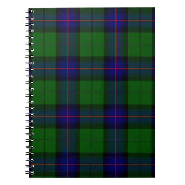 Armstrong tartan blue och grönt plaid anteckningsbok (Framsidan)