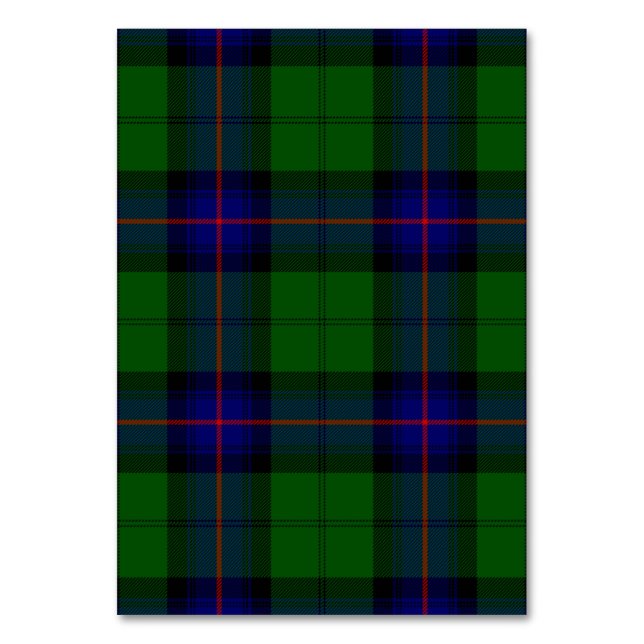 Armstrong tartan blue och grönt plaid bordsnummer (Framsidan)
