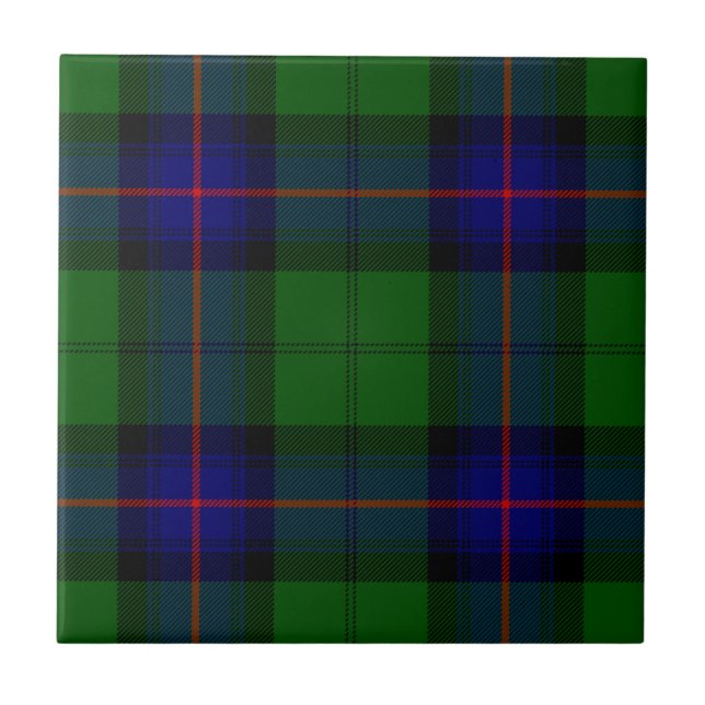 Armstrong tartan blue och grönt plaid kakelplatta (Framsidan)