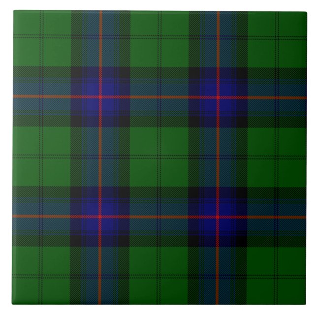 Armstrong tartan blue och grönt plaid kakelplatta (Framsidan)