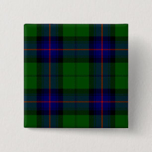 Armstrong tartan blue och grönt plaid knapp