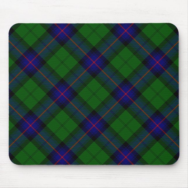Armstrong tartan blue och grönt plaid musmatta (Framsidan)