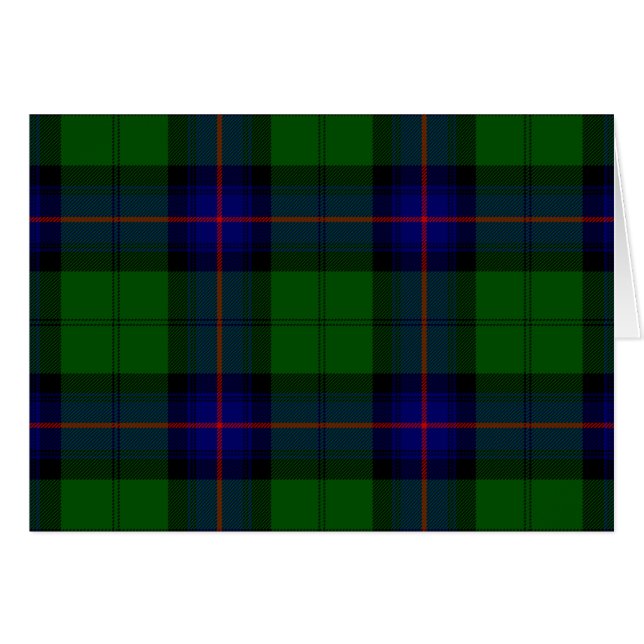 Armstrong tartan blue och grönt plaid OBS kort (Framsidan Horizontal)