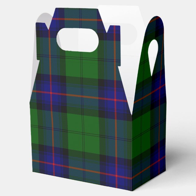 Armstrong tartan blue och grönt plaid presentaskar (Öppnad)