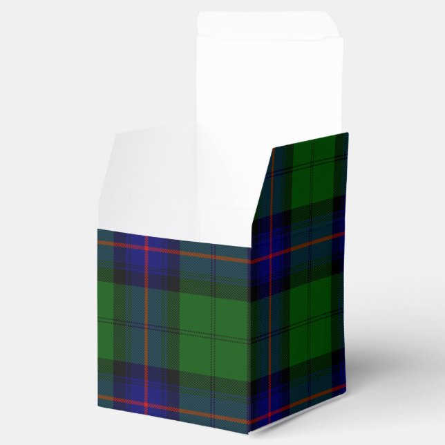 Armstrong tartan blue och grönt plaid presentaskar (Öppnad)