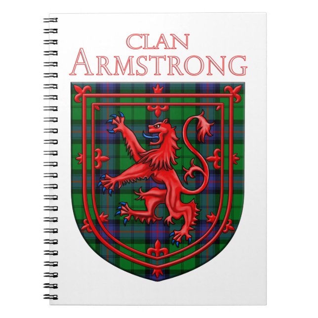 Armstrong Tartan Scottish Play Lejon Rampant Anteckningsbok (Framsidan)