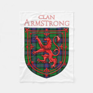 Armstrong Tartan Scottish Play Lejon Rampant Fleecefilt