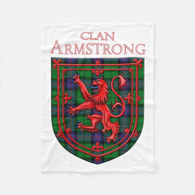 Armstrong Tartan Scottish Play Lejon Rampant Fleecefilt (Framsidan)