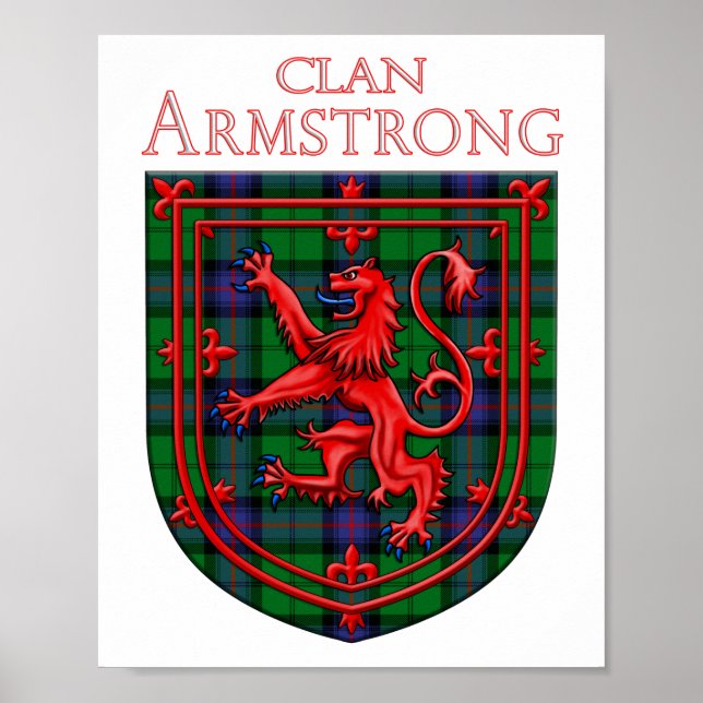 Armstrong Tartan Scottish Play Lejon Rampant Poster (Framsidan)