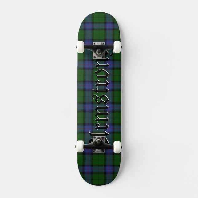 Armstrong Tartan Scottish Play Mönster Mini Skateboard Bräda 18,5 Cm (Framsida)