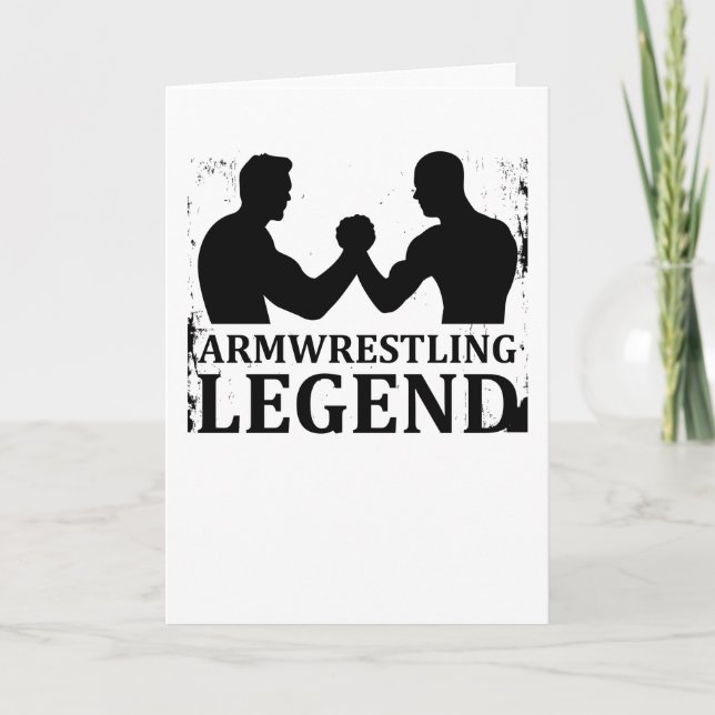 Armwrestling Legend Arm Wrestling Armstridsgåva Kort (Framsida)