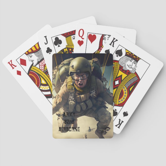 ARMY 82nd Airborne paratrooper Casinokort (Baksidan)
