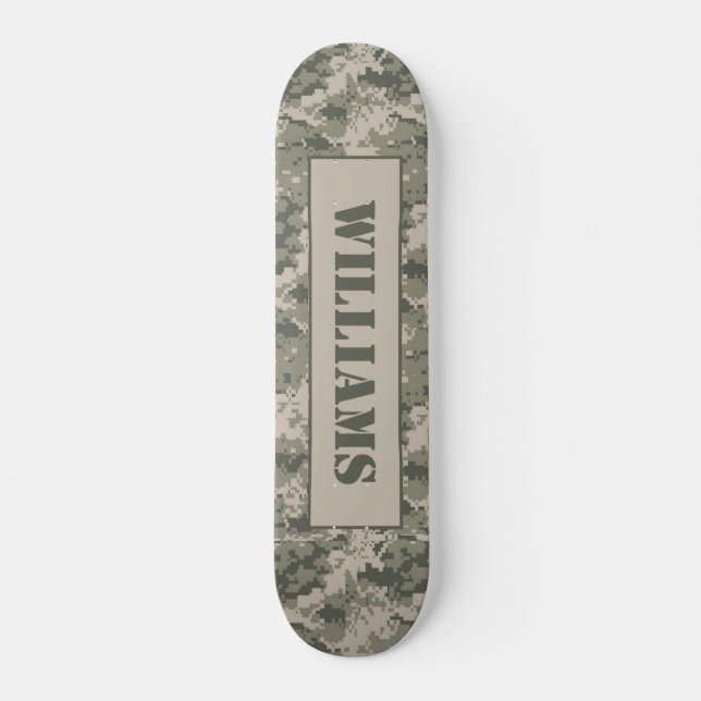 ARMY ACU Camoflauge Digital Camo Comp Skateboard (Framsida)