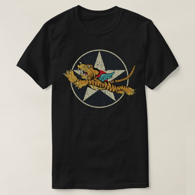 Army Air Corps Flying Tigers AVG 1941  T Shirt (Design framsida)