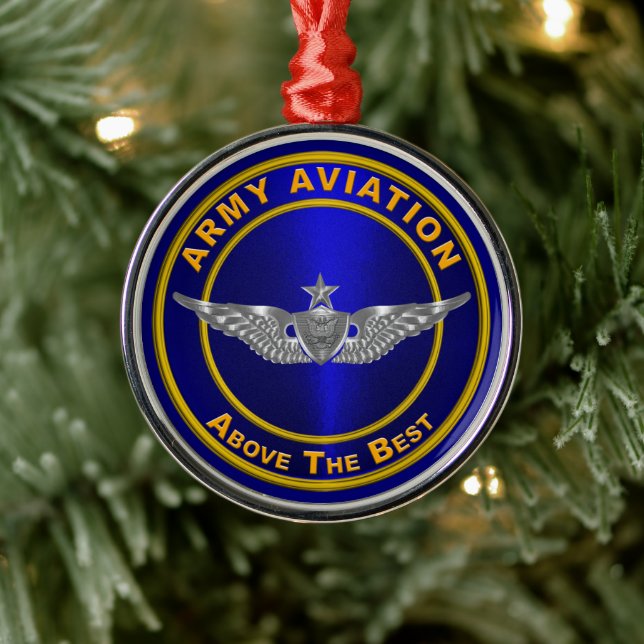 ARMY AVIATION JULGRANSPRYDNAD METALL (Träd)