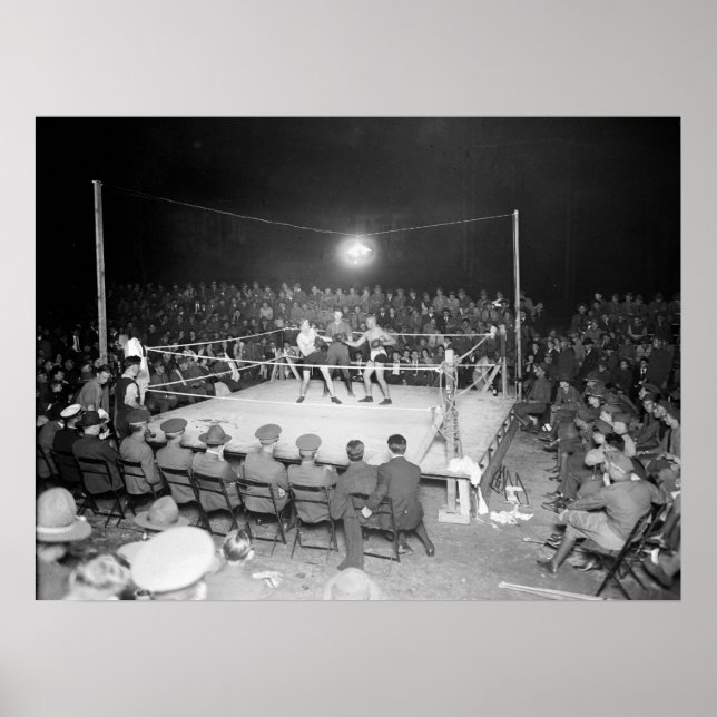 Army Boxing Match, 1920-talet Poster (Framsidan)