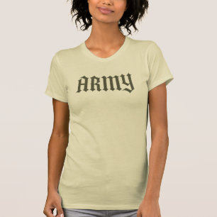 ARMY Calligraphy Engraved Military T-Shirt
