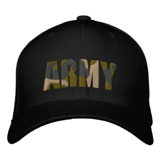 ARMY camo hat Broderad Keps