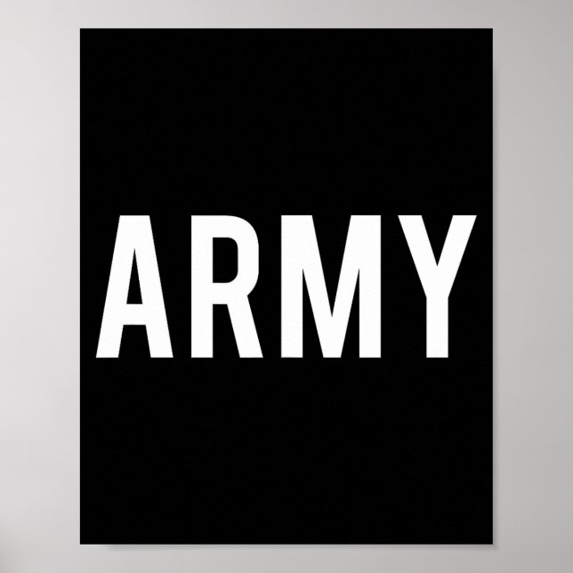 Army - Cool New Us American Vet Funny Gift Tee  Poster (Framsidan)