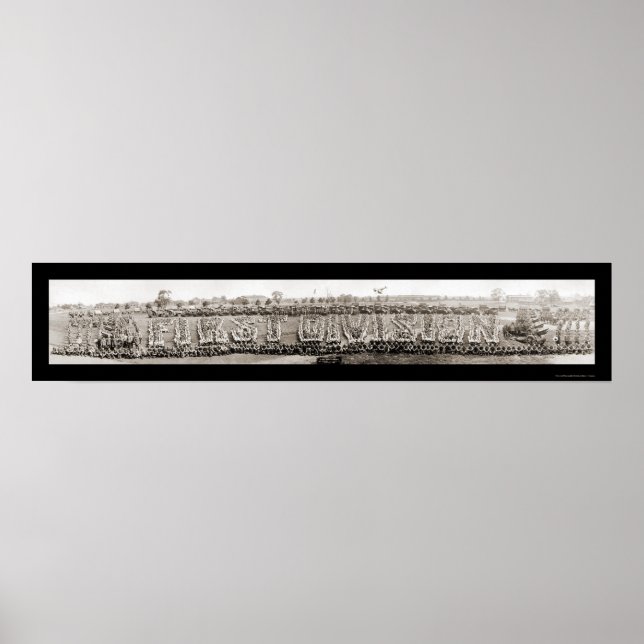 Army First Division KY Photo 1920 Poster (Framsidan)