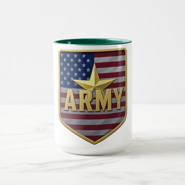 Army Flag Shield Mugg (Center)