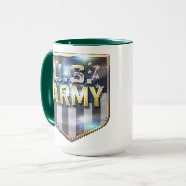 Army Flag Shield Mugg (Framsida vänster)