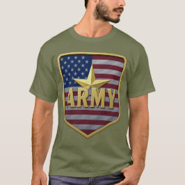 Army Flag Shield Tshirt T Shirt
