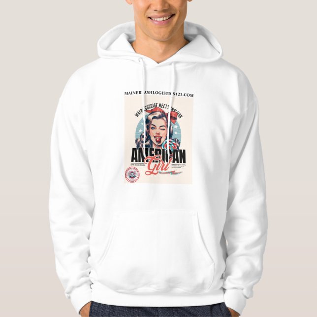 ARMY GIRL PIN UP HOODIE (Framsida)