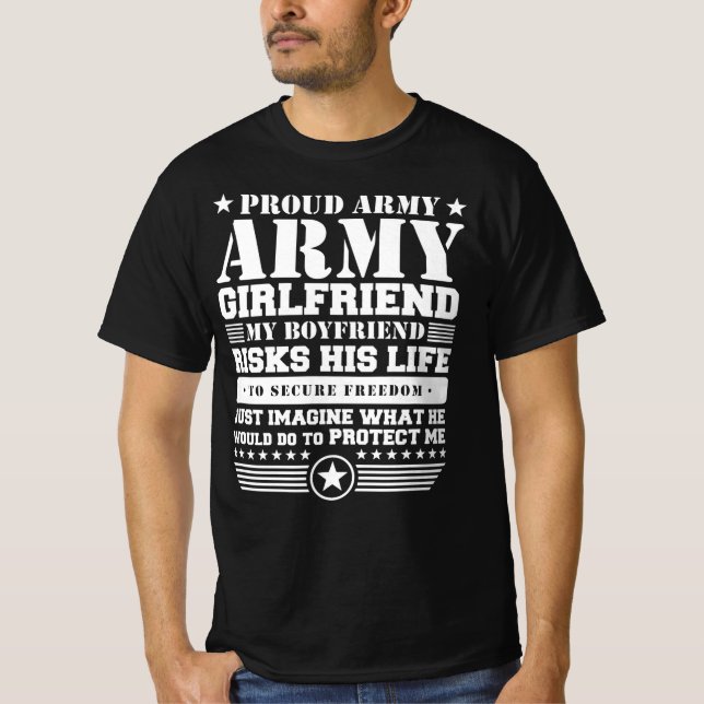 army girlfriend quotes t shirt (Framsida)