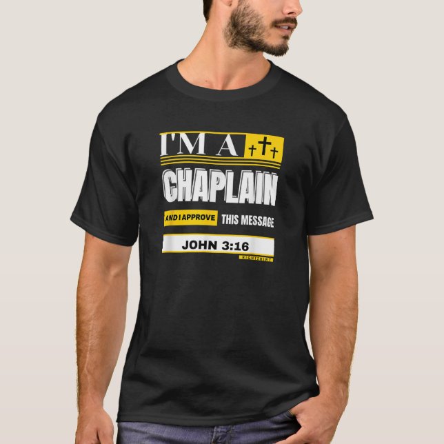 ARMY NAVY CHAPLAIN Apprecision Christian MESSAGE T Shirt (Framsida)