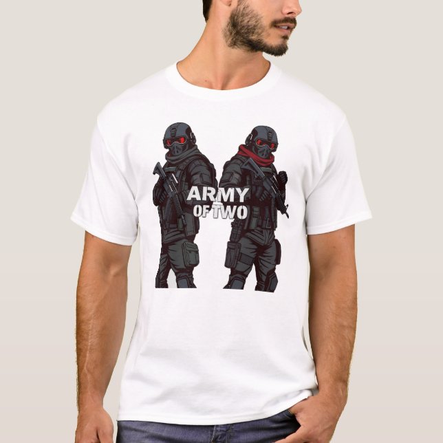 „Army of Two – Vater & Sohn im Einsatz“ T Shirt (Framsida)