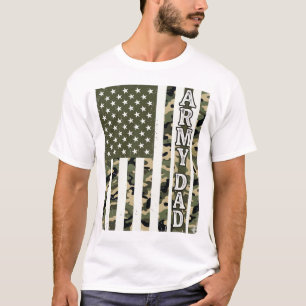 Army Pappa Kamouflage Amerikansk Flagga Vintage T- T Shirt