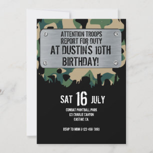 ARMY PARTY, Arméns födelsedag, Arméns Inbjudan