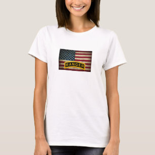 Army Ranger School - Amerikansk flagga T Shirt