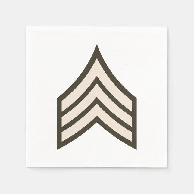 Army Sergeant rank Pappersservett (Framsidan)