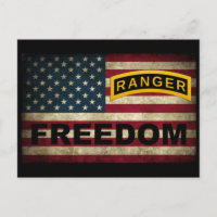 Army Skogsvaktare School - American Flagga - Freed