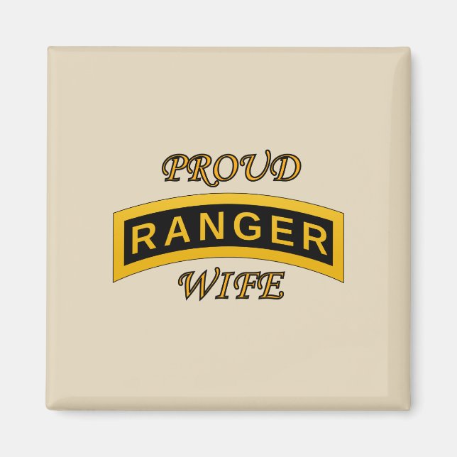 Army Skogsvaktare School Tab - Proud Wife - Magnet (Framsidan)