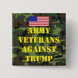 Army Veterans Against Trump Button Knapp