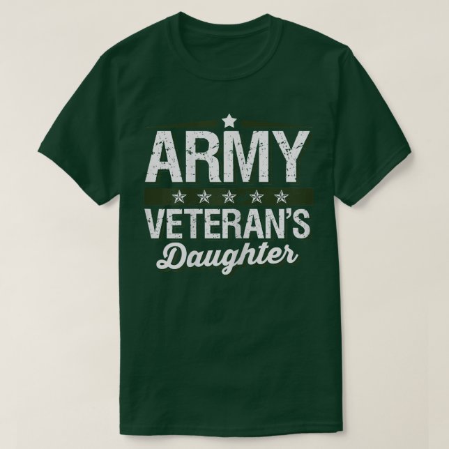 Army Veterans Daughter T Shirt  (Design framsida)