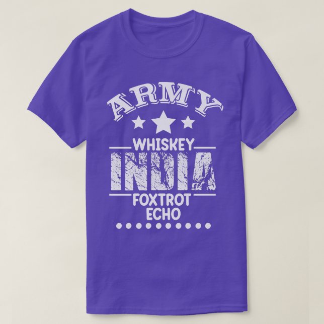 Army Whiskey India Fotrot Echo (WIFE) T Shirt (Design framsida)