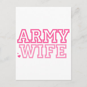 Army Wife (rosa) Vykort
