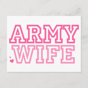 Army Wife (rosa) Vykort