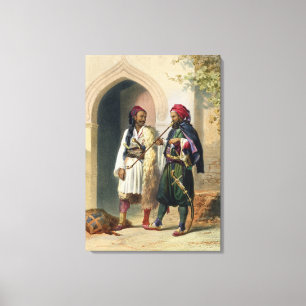 Arnaout och Osmanli Soldiers i Alexandria, illust Canvastryck