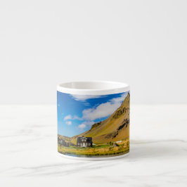 Arnarstapi Amtmansshus och berget Stapafell, Islan Espressomugg