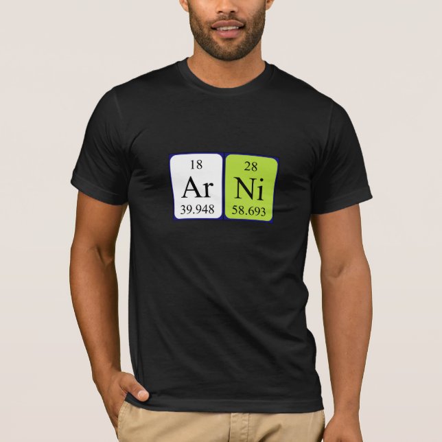 Arni Periodisk skjorta bord namn T-shirt (Framsida)