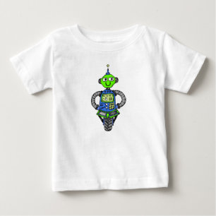 Arnie robot, blått och grönt t shirt
