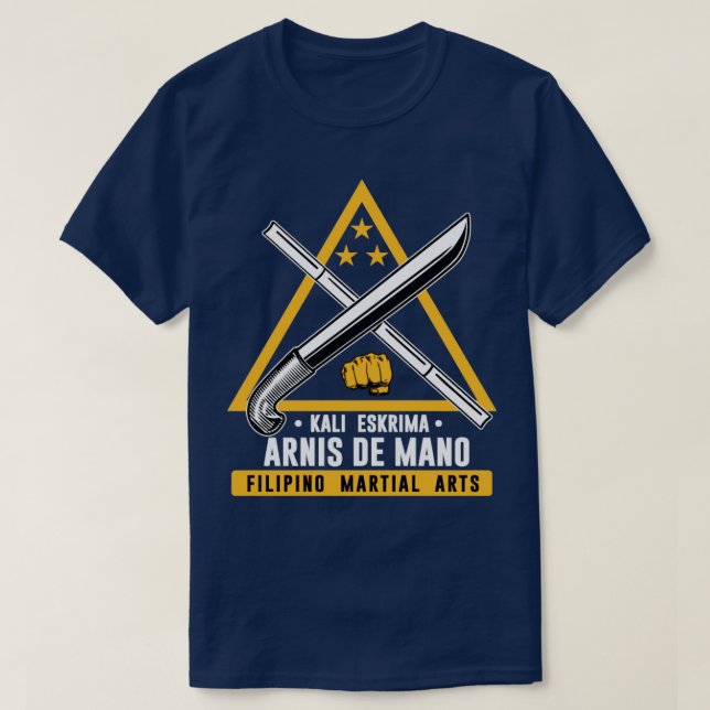 Arnis De Mano Kali Eskrima Filipino Martial Art T Shirt (Design framsida)