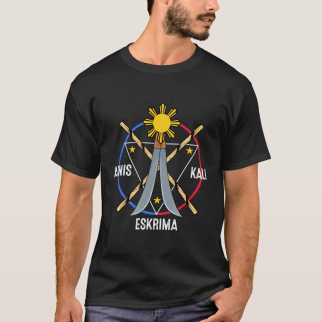 Arnis Eskrima Kali Martial Art Fläkt T Shirt (Framsida)