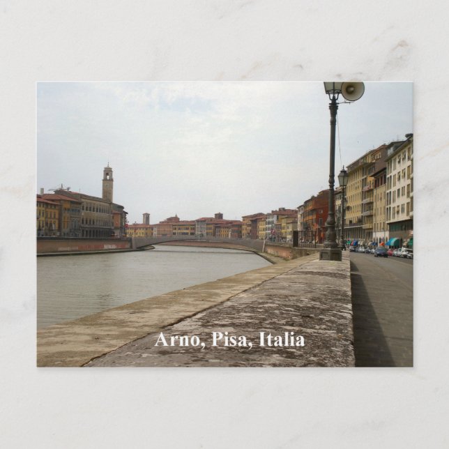 Arno, Pisa, Italien Vykort (Framsida)