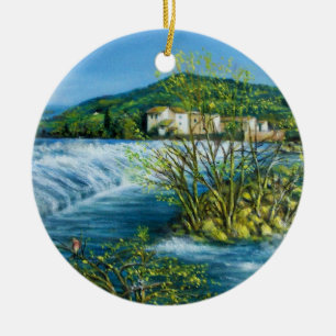 ARNO RIVER I ROVEZANO Florence Tuscany Ligcape Julgransprydnad Keramik